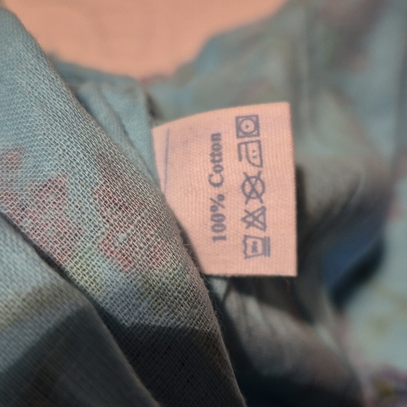 Little Handprint girls size 6X wrap dress pretty floral pattern, lt blue  NWT - Picture 6 of 6